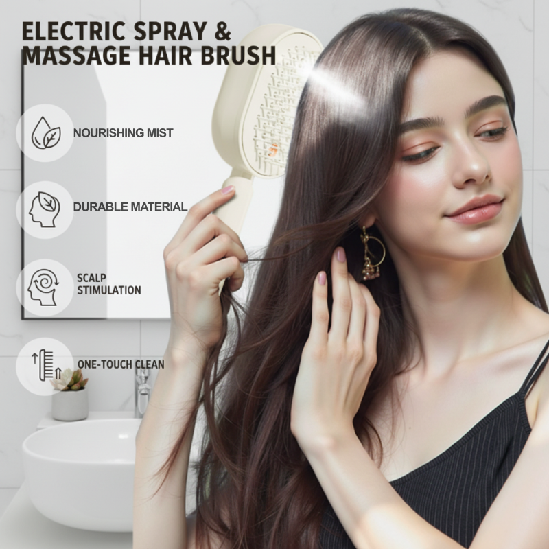 Electric Spray & Massage Hair Brush