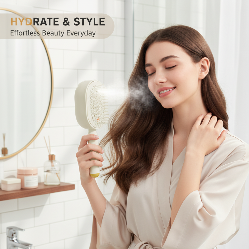 Electric Spray & Massage Hair Brush